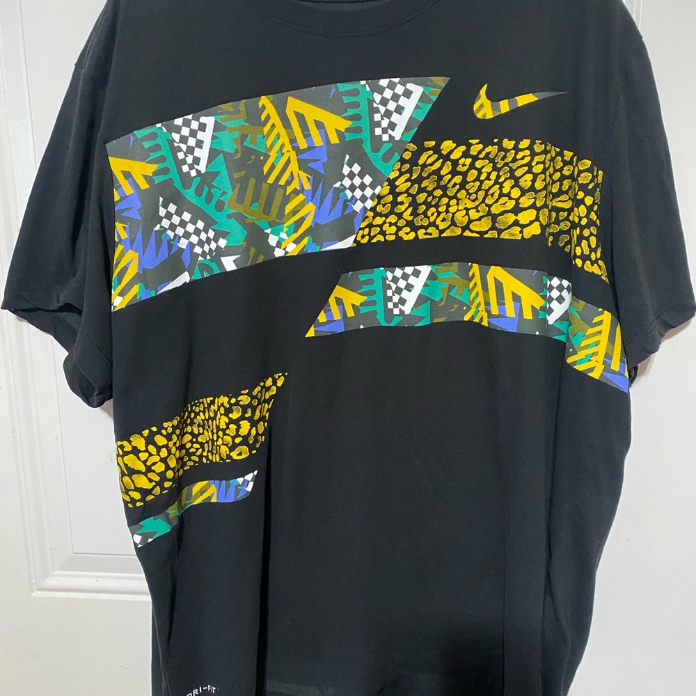 Nike Dry Culture Clash T-shirt Black Short Sleeve Tee Large Or - Picture 8 of 10